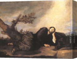 Jusepe Canvas Paintings - Jacob's Dream by Jusepe de Ribera