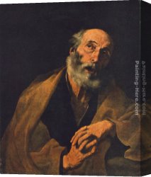 Jusepe Canvas Paintings - St Peter by Jusepe de Ribera