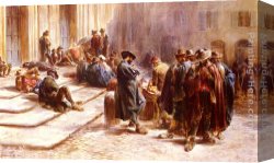 Piazza Canvas Paintings - Piazza Consolazione, Rome by Keeley Halswelle