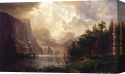 Early Winter in The Sierra Nevada Canvas Paintings - Albert Bierstadt   Among the Sierra Nevada, California by Kirill