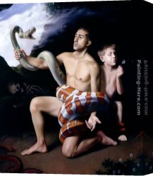 Original Sin Canvas Paintings - The Sins of the Fathers by Kirk Richards