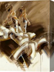 Spirits at Play II Canvas Paintings - Spirit of Dance by Kitty Meijering