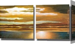 Landscape with a Lake Canvas Paintings - Dan Werner Reflections on the Sea by landscape