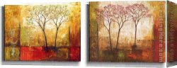 A Sunny Morning at Beaumont-le Roger Canvas Paintings - Klung Morning Luster by landscape