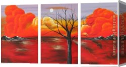 A Sunny Morning at Beaumont-le Roger Canvas Paintings - Morning Luster by landscape