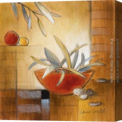 Leaves Canvas Paintings - Afternoon Bamboo Leaves IV by Lanie Loreth