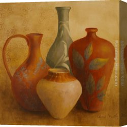 Lanie Loreth Canvas Paintings - Decorative Vessel Still Life II by Lanie Loreth