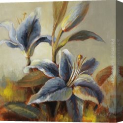 Lanie Loreth Canvas Paintings - Lilies After the Rain by Lanie Loreth