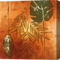 Leaves Canvas Paintings - Luminous Leaves II by Lanie Loreth