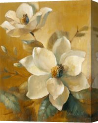 Lanie Loreth Canvas Paintings - Magnolias Aglow at Sunset I by Lanie Loreth