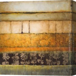 Squares with Concentric Canvas Paintings - Natures Interlude Square I by Lanie Loreth