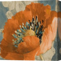 Jaune Poppy Canvas Paintings - Orange Poppy by Lanie Loreth