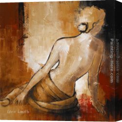 Lanie Loreth Canvas Paintings - Seated Woman I by Lanie Loreth