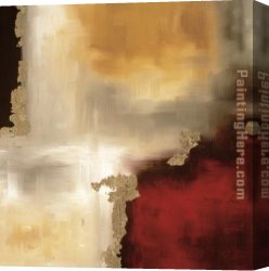 Laurie Canvas Paintings - Crimson Accent I by Laurie Maitland