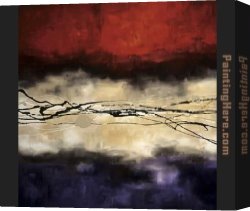 Laurie Canvas Paintings - Harmony in Red and Violet by Laurie Maitland