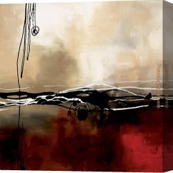 Laurie Canvas Paintings - Symphony in Red and Khaki I by Laurie Maitland