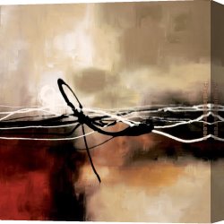 Laurie Canvas Paintings - Symphony in Red and Khaki II by Laurie Maitland
