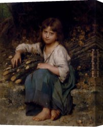 Leon Bazile Perrault Canvas Paintings - La Fille Du Bucheron by Leon Bazile Perrault