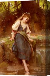 Leon Bazile Perrault Canvas Paintings - Le Miroir De La Nature by Leon Bazile Perrault