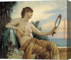 Leon Bazile Perrault Canvas Paintings - The Mirror by Leon Bazile Perrault