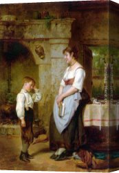 Lessons Canvas Paintings - The Lesson by Leon Caille