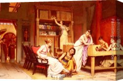 The Perfume Maker Canvas Paintings - The Sandal Makers by Leon Glaize