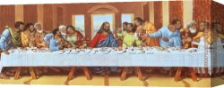 Supper Canvas Paintings - large picture of the last supper by Leonardo da Vinci