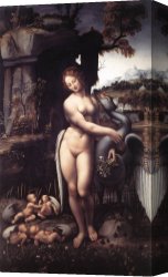 Leda And The Swan Canvas Paintings - Leda 1508 by Leonardo da Vinci