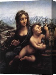 Madonna of St. Jerome Canvas Paintings - Madonna with the Yarnwinder by Leonardo da Vinci