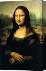 Leonardo Canvas Paintings - Mona Lisa Painting by Leonardo da Vinci