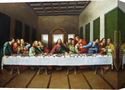 Supper Canvas Paintings - original picture of the last supper by Leonardo da Vinci