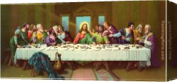 Supper Canvas Paintings - picture of last supper by Leonardo da Vinci