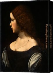 Lady Canvas Paintings - Portrait Of A Young Lady by Leonardo da Vinci