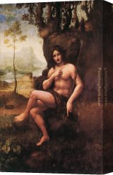 John Canvas Paintings - St John in the Wilderness by Leonardo da Vinci