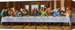 Supper Canvas Paintings - the picture of last supper by Leonardo da Vinci