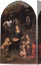 Leonardo Canvas Paintings - Virgin of the Rocks by Leonardo da Vinci
