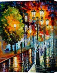 After The Rain Canvas Paintings - AFTER A NIGHT RAIN by Leonid Afremov