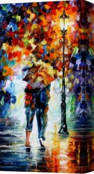 After The Rain Canvas Paintings - BONDED BY THE RAIN by Leonid Afremov
