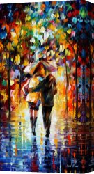 After The Rain Canvas Paintings - BONDED BY THE RAIN I by Leonid Afremov