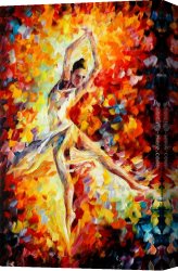 Leonid Afremov Canvas Paintings - CANDLE FIRE by Leonid Afremov