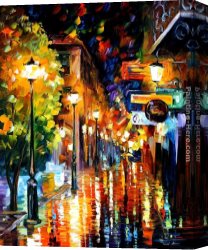 Leonid Afremov Canvas Paintings - CITY by Leonid Afremov