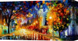 Leonid Afremov Canvas Paintings - CITY OF JOY by Leonid Afremov
