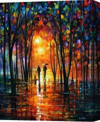 Leonid Afremov Canvas Paintings - DARK PARK by Leonid Afremov