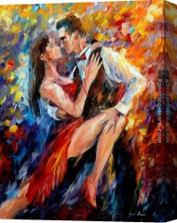 Leonid Afremov Canvas Paintings - DELIGHTFUL TANGO by Leonid Afremov