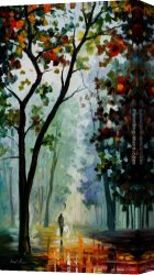 Golden Canvas Paintings - GOLDEN PATH by Leonid Afremov