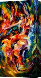Magic Moments Canvas Paintings - MAGIC FLAMENCO by Leonid Afremov