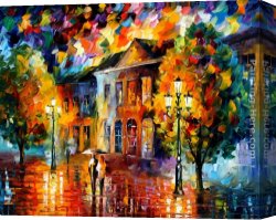 Leonid Afremov Canvas Paintings - Rain by Leonid Afremov