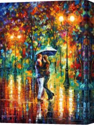 Rainy Canvas Paintings - RAINY DANCE by Leonid Afremov