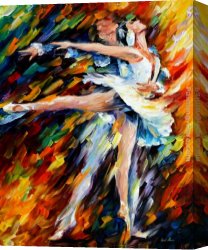 Leonid Afremov Canvas Paintings - ROMEO AND JULIET by Leonid Afremov