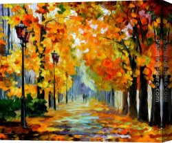 Sunny Canvas Paintings - SUNNY OCTOBER by Leonid Afremov